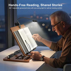 Book Stand For Reading With Light  Book Holders For Reading Hands Free  Adjustab