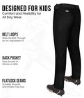 Exxact Sports Youth Boys Pull Up Baseball Pants  Adjustable Waist  Durable Game