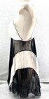 Vintage Victoria s Secret Pleated Babydoll Negligee Black White Made Usa Large