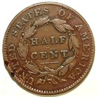 1832 Classic Head Half Cent        Classic Early American Copper        591