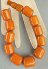 Vtg Butterscotch Stardust Bakelite Catalin Barrel Prayer Beads Rosary 51 6g