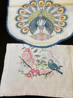 Baker s Dozen  Gorgeous Lot Of  13  Vintage Hand Embr crochet Edge Table Runners