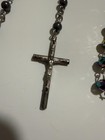 Catholic Metal Rosary Beads Lot 2 Hematite Rainbow Crucifix Virgin Mary Decor