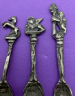 Vintage Lot Of 5 Italy Metal Salt Spoons Mini Miniature 2 3 