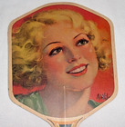 1920-30s Art Deco Advertising Hand Fan  beauty Salon Nescopeck Pa Phone  42w  vg