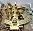 Vintage Marine Collectible Brass German Nautical Sextant W out Wooden Box