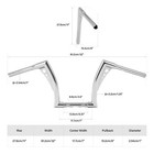 Chrome 1 25  Fat Handlebar 11 rise Hanger Bar For Harley Electra Glide Flht