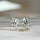 1ct Round Cut Lab Created Diamond Stud Screw Back Earring 14k White Gold Finish