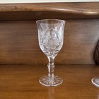 Vintage American Cut Crystal Company Wine Glass In The  eleanor  Pattern  