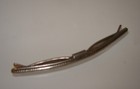 Bow Tie Collar Holder Bar Clip Silver Tone Embossed 2 Inch Vintage