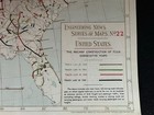 1889 Color Map United States Railway Construction Track Laid 1886-1889