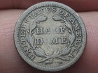 1858 P Seated Liberty Half Dime- Philadelphia  Vg Details  Inverted Date  Fs-302