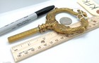 Ornate Brass Casket Key   Coffin Key