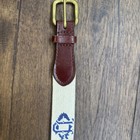 Smathers Branson Belt Mens Size 38 Hand Stitched Needle Point
