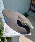 Ken Harris Black Duck Decoy Woodville  N y  Op  Glass Eyes  Solid Wood