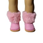 Pink Fur Boots Fits 18  American Girl Doll Clothes Shoes