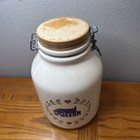 Crock Shop Santa Ana Blue Farmhouse 10    Tall Stoneware Canister