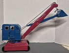 Vtg Soviet-era Azlk Large Metal Toy Excavator Nos W  Original Box papers C Notes