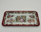 Vintage Floral Daher Decorated Ware Tin Rectangular Tray     Made In England