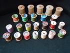 Antique vintage 5 Large 5 Medium  14 Small Wooden Thread Spools Lot Of 24