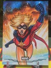 2026 Topps Sketch Card Captain Marvel Artist Signature Super Rare Black Foil