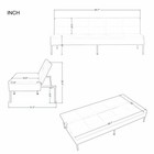 Convertible Futon Sofa Bed Upholstered Fabric Couch Perfect Small Spaces New