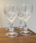 Set Of 4 Vintage Cristal D arques - Durand Chenonceaux Water wine Goblets