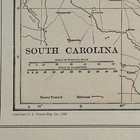Antique 1927 Map Of South Carolina 15   x 11   