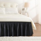 Black King Size Bed Skirt 12  Drop  Elastic Dust Ruffle  Fade Resistant  Machine