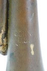 Antique Conn U s  Brass Bugle Painted Military Instrument With Mouth Piece