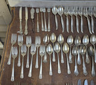 Vintage Silver Plated Flatware Mixed Lot  64 Pieces Dinner  Crafts  Aged Patina