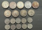 Silver Coin Lot Of  19   90  And 80  - Canadian   Us Coins - Various Dates