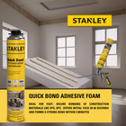 Stanley Quick Bond Construction Adhesive Expanding Foam Set 24 Oz 12 Pack