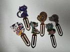 Vintage Cloisonn   Enamel Cat Bookmarks     Lot Of 6 Beautiful Pieces