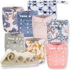 Cloth Diapers 7 Pack With 7 Inserts   1 Wet Bag - Waterproof Cover  Washable    
