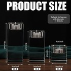 Perthlin 12 Pcs Glass Tea Light Holders Square Votive Stands 1 57  3 15  3 94 
