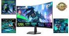 27  Curved 120hz Monitor With Built-in Speakers - Fhd 1080p For Gaming   Work
