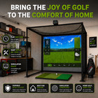 Yunic Metal Golf Driving Cage With Simulator Impact Screen