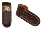 5  Closed Rosewood Handcrafted Handle Folding Knife With Sheath