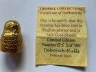 Gold Plated Nest Of Owls Sewing Thimble 