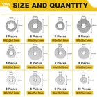 304 Stainless Steel Flat Washers 108pcs Fender Washers Assortment Kit 12 Sizes