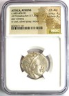 Attica Athens Owl Ar Tetradrachm Silver Coin 440-404 Bc  Certified Ngc Choice Au