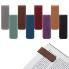 8 Pcs Handmade Leather Magnetic Bookmarks - Textured Clips For Book Lovers  Gift
