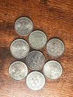 Lot Of 8 Netherlands East Indies Silver Coins - 1940s