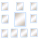 10 Pack White Magnetic Mirrors 5  X 7  - Small Locker  Bathroom  Toolbox  Office