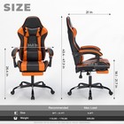 Gaming Chair With Footrest  Ergonomic Computer Chair With Headrest And Lumbar Su