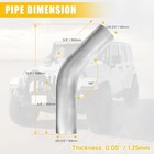 2 Pcs 2 5  Od 45 Degree Exhaust Pipe  45   Mandrel Bend Elbow  304 2 5 Inch-2pcs