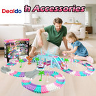 268 Pcs Unicorn Race Tracks For Kids Toys  Glow In The Dark Magic Toy Set  2 Uni