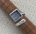 Sterling Silver Ring Blank 10mm Square Bezel Cabochon Setting Adjustable Finding
