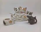 Cat Lovers Ceramic Teapot Creamer   Open Sugar Hearth And Home Designs 1980 s 
